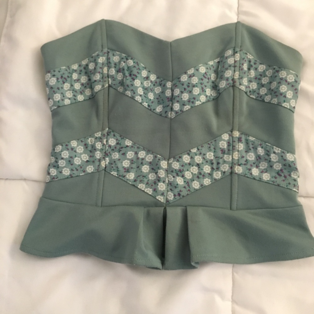 UO Lucca Couture Floral bustier Top